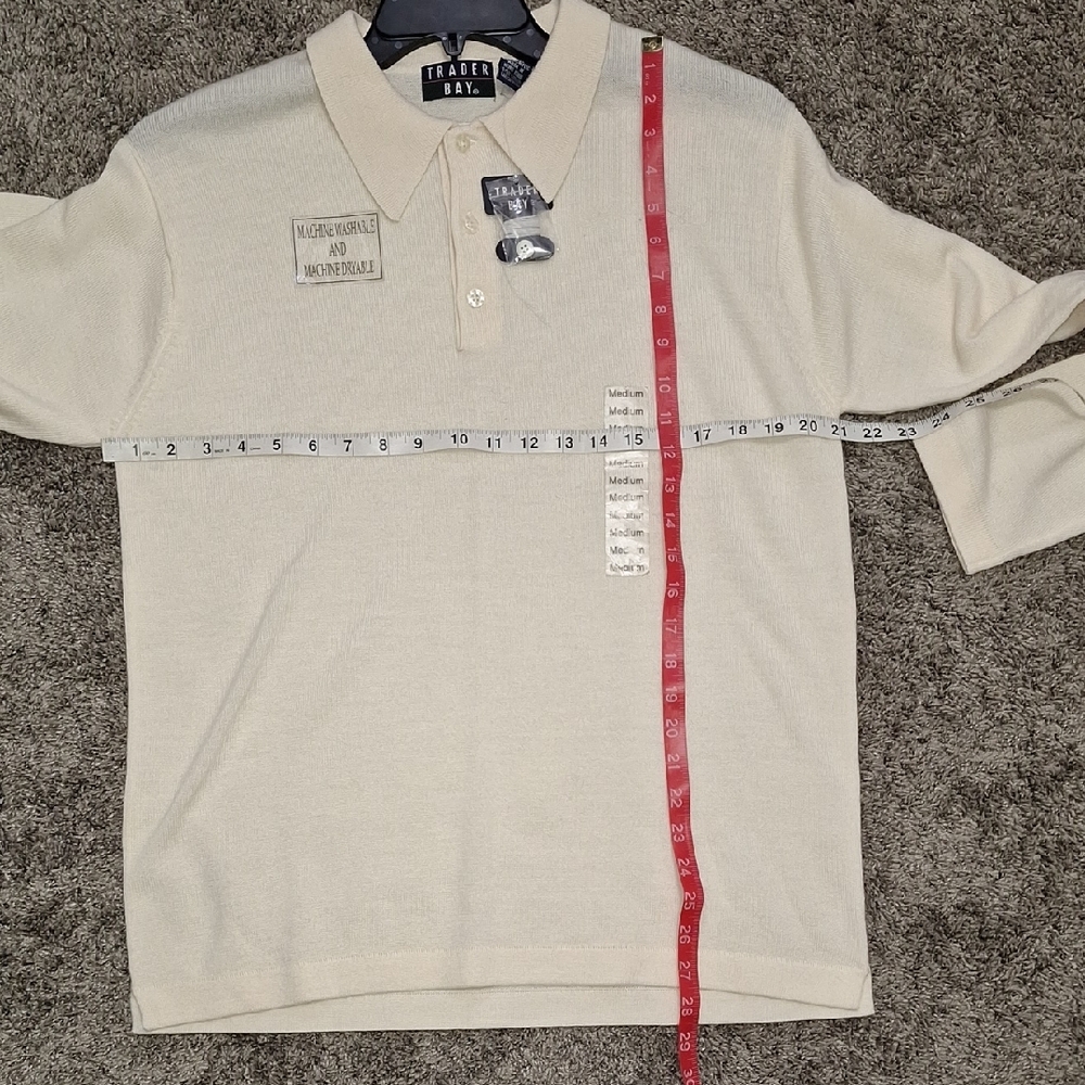 Vintage Trader Bay Lightweight Merino Wool Blend Sweater-M-French Vanilla Cream - Picture 6 of 7